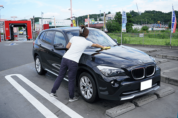 洗車後の拭き上げ場の紹介